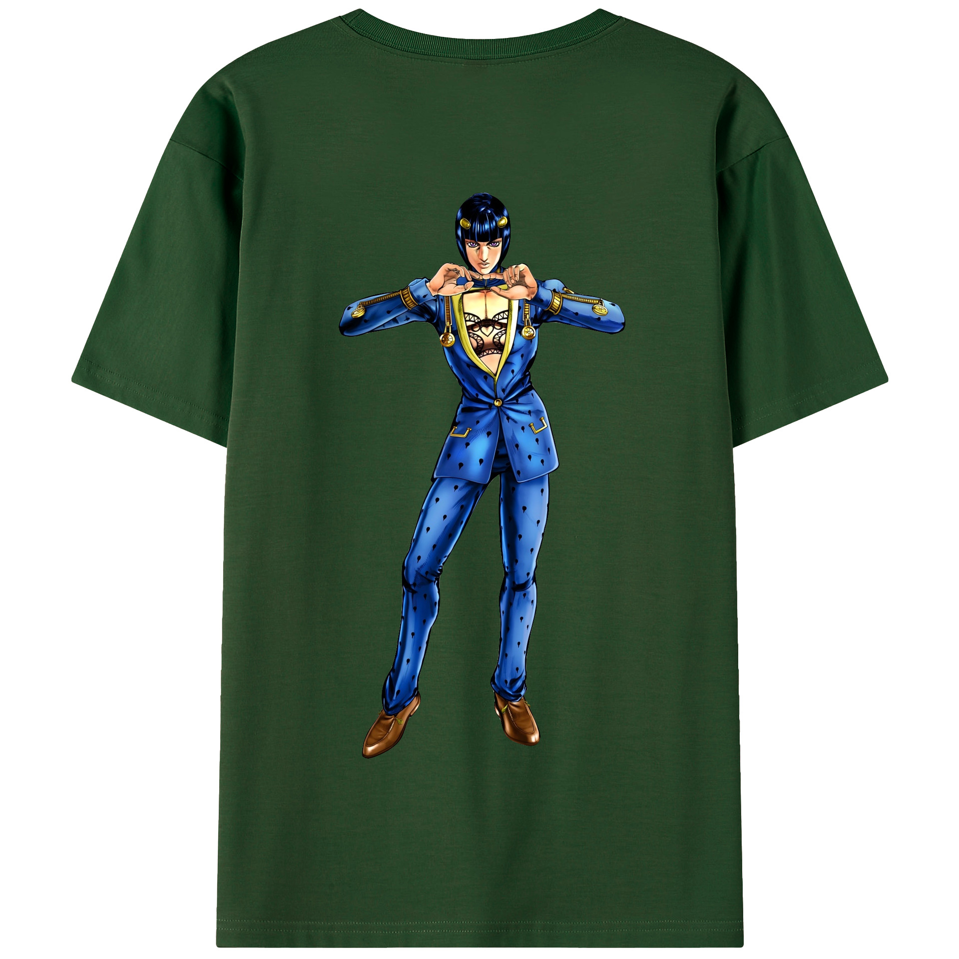 （画像用） ジョジョの奇妙な冒険 ブローノ?ブチャラティ JoJo's Bizarre Adventure Bruno Bucciarati 綿100％半袖Tシャツ（背面プリント）